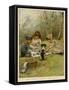 Children Eating a Picnic in the Woods-null-Framed Stretched Canvas