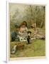 Children Eating a Picnic in the Woods-null-Framed Art Print