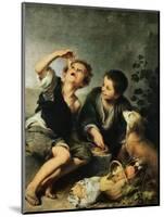 Children Eating a Pie, 1670-75-Bartolome Esteban Murillo-Mounted Premium Giclee Print