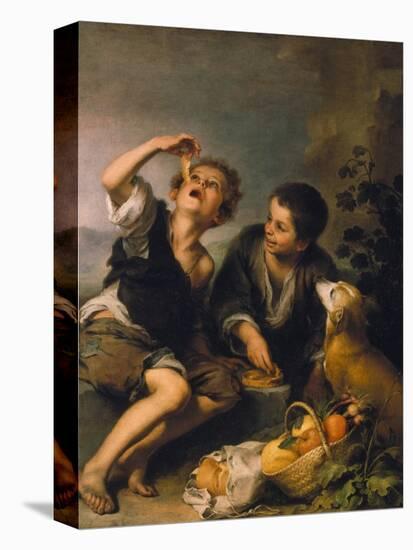 Children Eating a Pie, about 1670/75-Bartolomé Estéban Murillo-Stretched Canvas