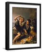 Children Eating a Pie, about 1670/75-Bartolomé Estéban Murillo-Framed Giclee Print