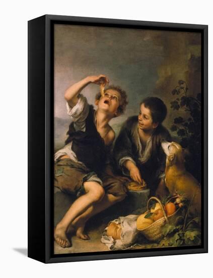 Children Eating a Pie, about 1670/75-Bartolomé Estéban Murillo-Framed Stretched Canvas