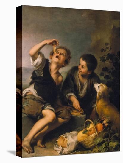 Children Eating a Pie, about 1670/75-Bartolomé Estéban Murillo-Stretched Canvas