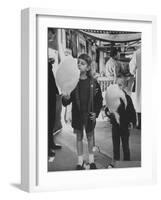 Children Eating Cotton Candy Given by a League of Women Voters-Ralph Crane-Framed Photographic Print