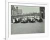 Children Eating Dinner at Tables in the Playground, Shrewsbury House Open Air School, London, 1908-null-Framed Photographic Print