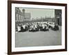 Children Eating Dinner at Tables in the Playground, Shrewsbury House Open Air School, London, 1908-null-Framed Photographic Print