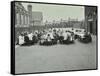 Children Eating Dinner at Tables in the Playground, Shrewsbury House Open Air School, London, 1908-null-Framed Stretched Canvas