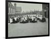 Children Eating Dinner at Tables in the Playground, Shrewsbury House Open Air School, London, 1908-null-Framed Photographic Print