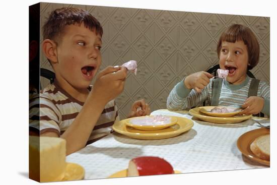 Children Eating Melting Ice Cream-William P^ Gottlieb-Stretched Canvas