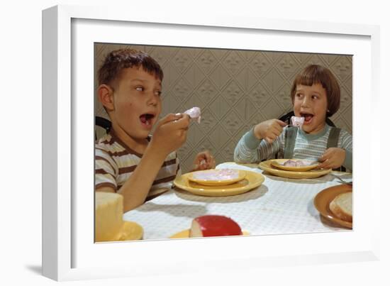 Children Eating Melting Ice Cream-William P. Gottlieb-Framed Photographic Print