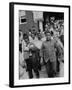 Children Emerging from School after First Day of Integrated Classes-null-Framed Photographic Print