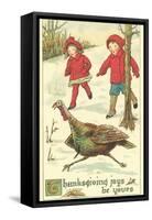 Children Encountering Turkey-null-Framed Stretched Canvas