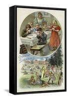 Children Enjoying Suchard Chocolate at a Nursery-null-Framed Stretched Canvas