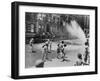 Children Escape the Heat of the East Side by Opening a Fire Hydrant, New York City, June 1943-null-Framed Photo