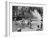 Children Escape the Heat of the East Side by Opening a Fire Hydrant, New York City, June 1943-null-Framed Photo