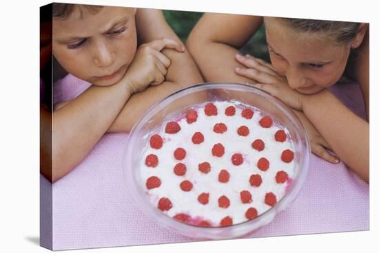Children Eying Raspberry Dessert-William P. Gottlieb-Stretched Canvas