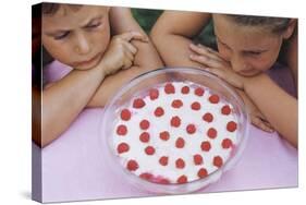 Children Eying Raspberry Dessert-William P. Gottlieb-Stretched Canvas