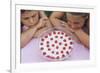 Children Eying Raspberry Dessert-William P. Gottlieb-Framed Photographic Print