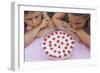 Children Eying Raspberry Dessert-William P. Gottlieb-Framed Photographic Print