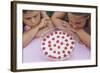 Children Eying Raspberry Dessert-William P. Gottlieb-Framed Photographic Print