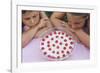 Children Eying Raspberry Dessert-William P. Gottlieb-Framed Photographic Print