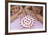Children Eying Raspberry Dessert-William P. Gottlieb-Framed Photographic Print
