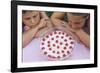 Children Eying Raspberry Dessert-William P. Gottlieb-Framed Photographic Print