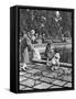 Children Feeding the Sparrows in Hyde Park, London, 1926-1927-null-Framed Stretched Canvas