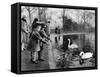 Children Feeding the Swans on the Serpentine, London, 1926-1927-null-Framed Stretched Canvas