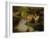 Children Fishing, 1882-Illarion Mikhailovich Pryanishnikov-Framed Giclee Print