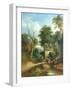 Children Fishing from a Bridge-null-Framed Giclee Print