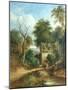 Children Fishing from a Bridge-null-Mounted Giclee Print