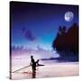 Children Fishing-Jurek Nems-Stretched Canvas