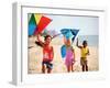 Children Flying Kites on the Beach-Bill Bachmann-Framed Premium Photographic Print