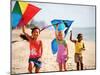 Children Flying Kites on the Beach-Bill Bachmann-Mounted Premium Photographic Print