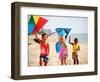 Children Flying Kites on the Beach-Bill Bachmann-Framed Photographic Print