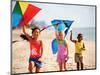 Children Flying Kites on the Beach-Bill Bachmann-Mounted Photographic Print