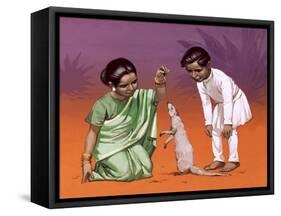 Children from India-Angus Mcbride-Framed Stretched Canvas