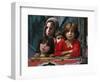 Children from Swat Arrive on a Truck at a Refugee Camp in Mardan, Northwest Pakistan-null-Framed Photographic Print