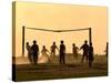 Children from the Toba Qom Ethnic Group Play Soccer During Indegenous Indian Day Celebration-null-Stretched Canvas
