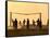 Children from the Toba Qom Ethnic Group Play Soccer During Indegenous Indian Day Celebration-null-Framed Stretched Canvas