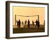 Children from the Toba Qom Ethnic Group Play Soccer During Indegenous Indian Day Celebration-null-Framed Premium Photographic Print