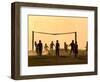 Children from the Toba Qom Ethnic Group Play Soccer During Indegenous Indian Day Celebration-null-Framed Photographic Print