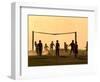 Children from the Toba Qom Ethnic Group Play Soccer During Indegenous Indian Day Celebration-null-Framed Photographic Print