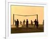 Children from the Toba Qom Ethnic Group Play Soccer During Indegenous Indian Day Celebration-null-Framed Photographic Print