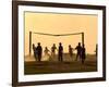 Children from the Toba Qom Ethnic Group Play Soccer During Indegenous Indian Day Celebration-null-Framed Photographic Print