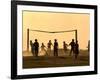 Children from the Toba Qom Ethnic Group Play Soccer During Indegenous Indian Day Celebration-null-Framed Photographic Print