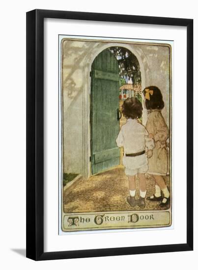 Children, Garden Door 20C-Jessie Willcox-Smith-Framed Art Print