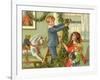 Children Hanging Christmas Holly-Rosa C. Petherick-Framed Giclee Print