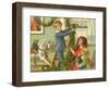 Children Hanging Christmas Holly-Rosa C. Petherick-Framed Giclee Print